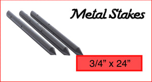 Metal Stakes 3/4" x 24"
