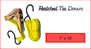 Ratchet Tie Down 1" x 15'