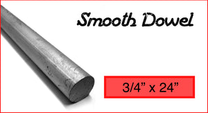 Smooth Dowel #6 3/4" x 24"
